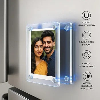 Customized Acrylic Photo Frame | Magnetic & Stand Included