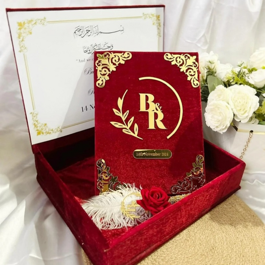 Nikah Nama + Accessories Box + Personal Customised Pen (Combo of 3)
