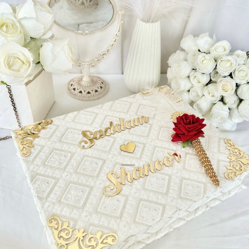 Nikah Nama + Accessories Box + Personal Customised Pen (Combo of 3)