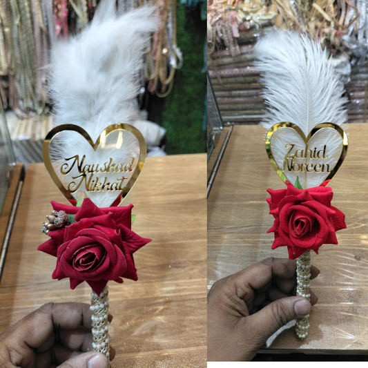 Customised Nikah Pen with Name Engraving | Personalized Wedding Signature Pen