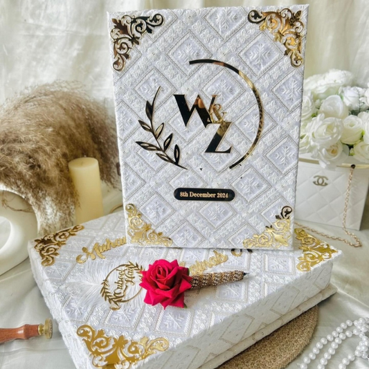Nikah Nama + Accessories Box + Personal Customised Pen (Combo of 3)