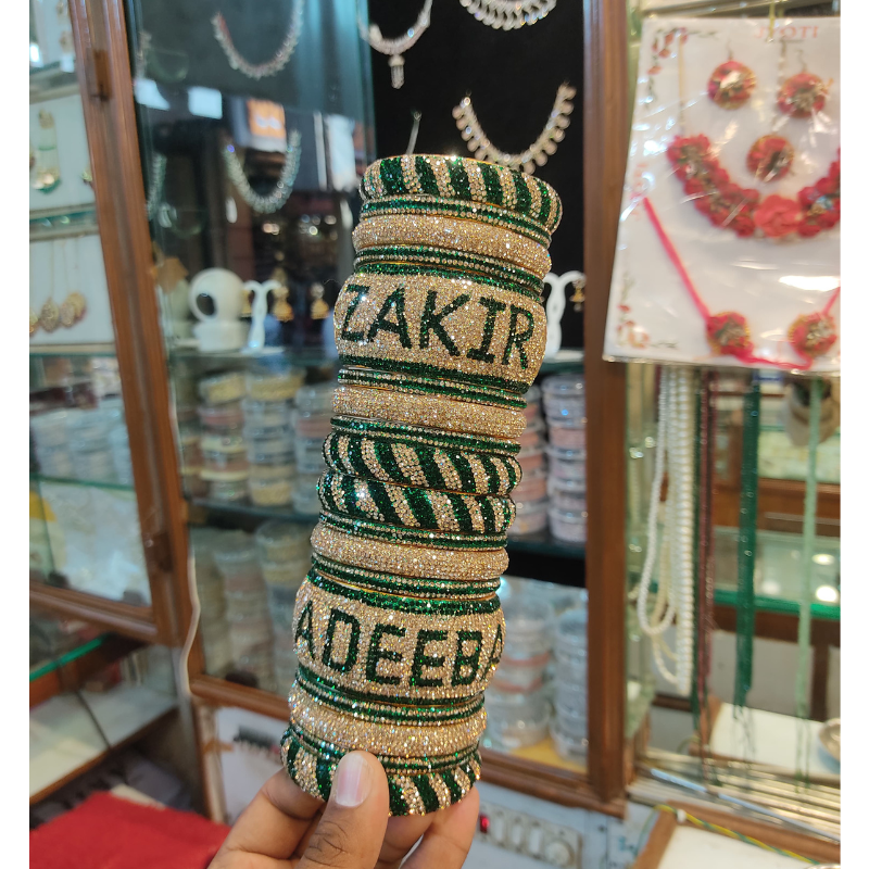 Premium Customised Bridal Chooda | Trendy Name Bangles Set