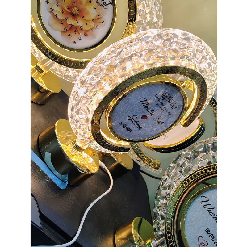 Customized LED Moon Heart Lamp – Personal Photo & Text | Perfect Gift for Wedding & Birthday