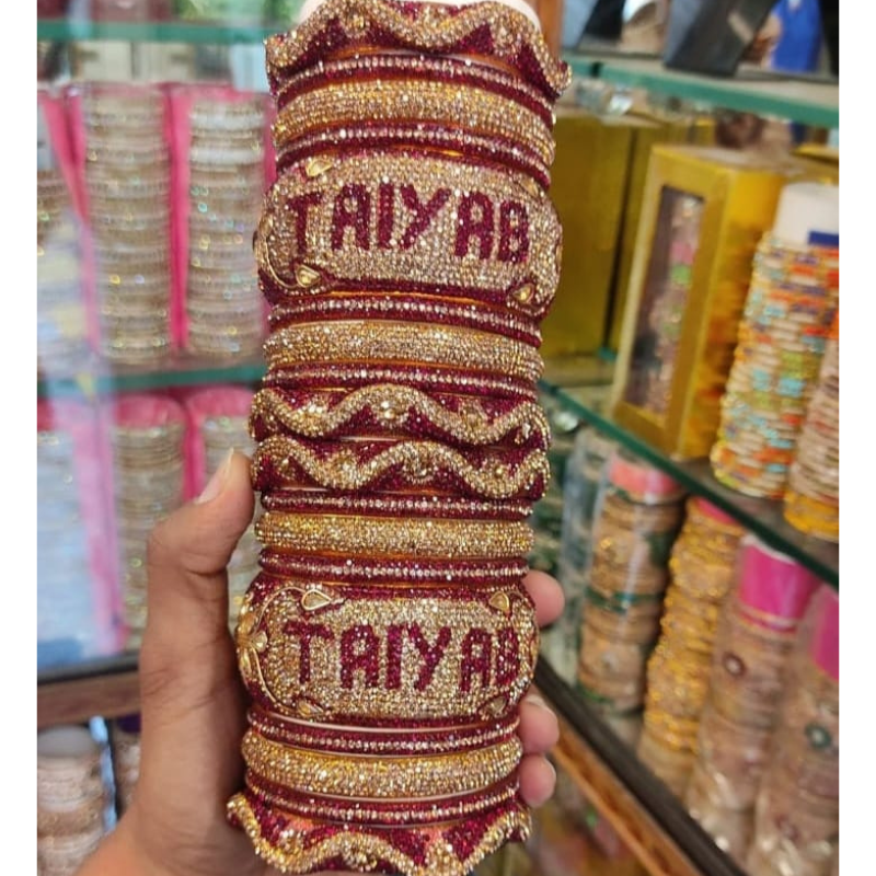 Premium Customised Bridal Chooda | Trendy Name Bangles Set