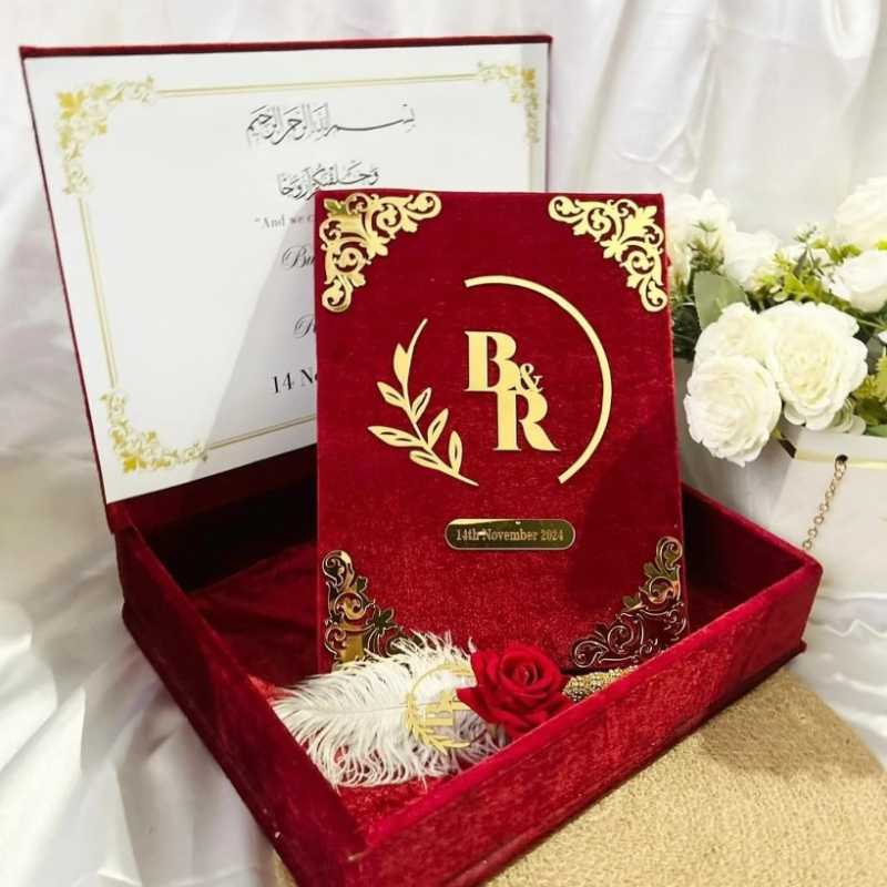 Nikah Nama + Accessories Box + Personal Customised Pen (Combo of 3)