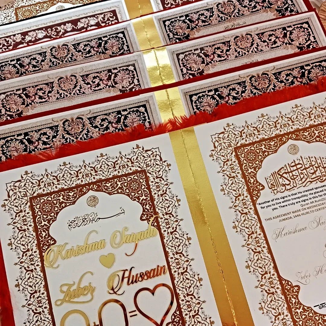 Trendy Nikah Nama for Nikah
