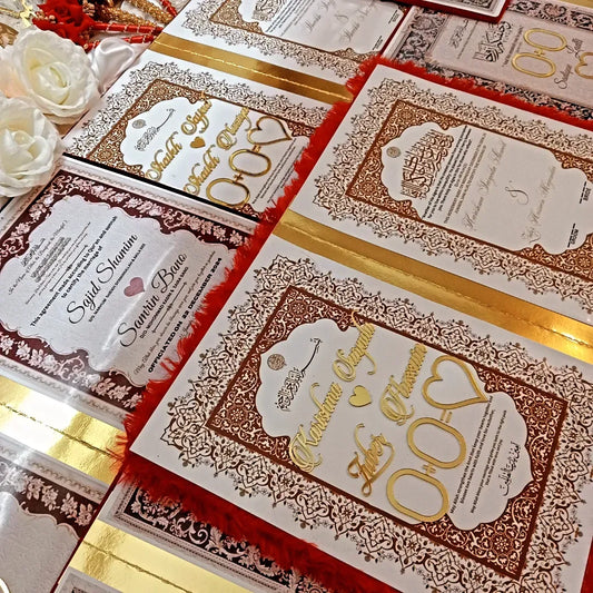 Trendy Customised Nikah Nama File