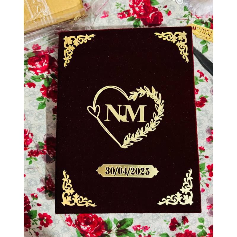 Trendy Customised Nikah Nama File