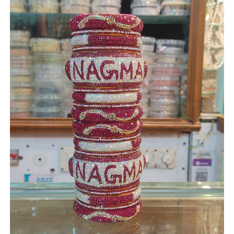 Premium Customised Bridal Chooda | Trendy Name Bangles Set