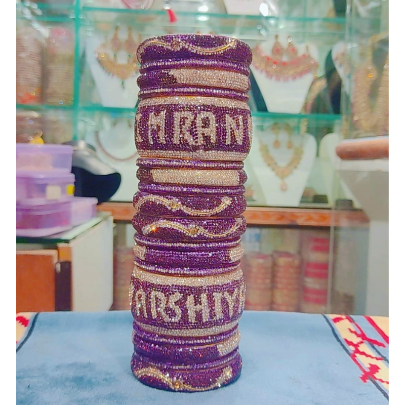 Premium Customised Bridal Chooda | Trendy Name Bangles Set