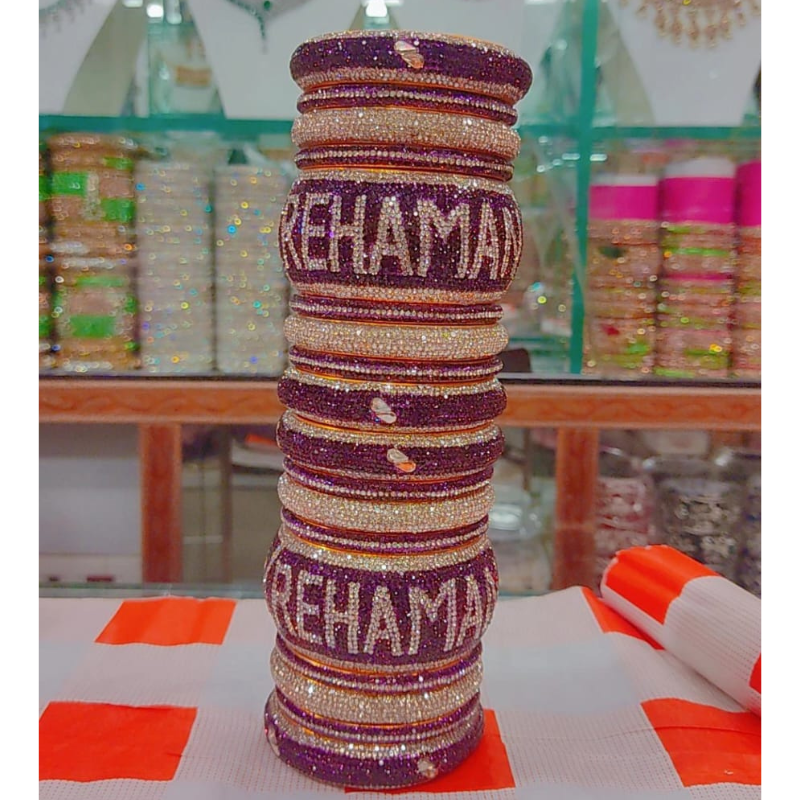 Premium Customised Bridal Chooda | Trendy Name Bangles Set