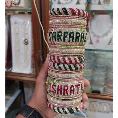 Premium Customised Bridal Chooda | Trendy Name Bangles Set