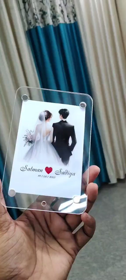 Customized Acrylic Photo Frame | Magnetic & Stand Included