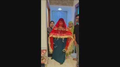 Premium "Mashallah" Nikah Dupatta – Hand Embroidered | Bridal Special