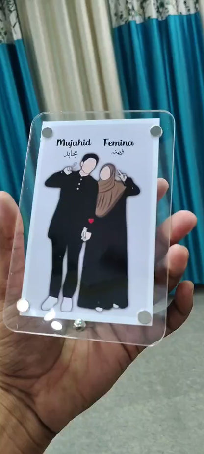 Customized Acrylic Photo Frame | Magnetic & Stand Included